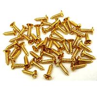 50 gold guitar pickguard screws scratch plate for stratocaster telecaster jazz precision bass etc