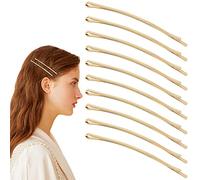 50 Gold Jumbo Bobby Pins Metal Hair Clips Hair Pin Bobby-pins Hairpins Hair Accessories for Women Thick Long Updo Hair Style