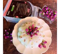 50-gr Premium Edible Pink Rose Buds dried - 100% Pure,Handpicked for Exquisite Quality and Rich Aroma For Culinary Delights, Includes Reusable A Tea Bag Dried Rose Petals, Rosebuds Tea