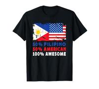 50% Half Filipino Half American 100% Awesome Philippines T-Shirt