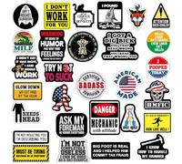 50 Hard Hat Stickers and Decals Funny Toolbox Warning Sticker Helmet Stickers Hard Hat Stickers for Men Construction - Welding Stickers Construction Stickers for Adults, Mechanics, Electricians