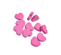 50 Heart Design Buffing Pads, Non-Abrasive Soft Sponge Surfaces Portable Manicure Set for Fragile/Sensitive Care Miniature Heart Sponges File Double Sided Gentle Buffer NonDamaging Portable for