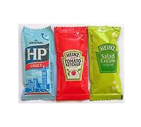 50 Heinz Salad Cream, 50 Heinz Tomato Ketchup and 50 HP Sauce - Individual Sachets