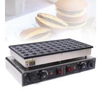 50-Hole Dutch Pancake Maker - Commercial Gas Poffertjes Baker for Mini Pancakes, Waffles & Biscuits | Professional-Grade Sandwich Cake Grill