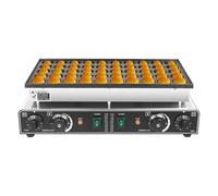 50 Hole Pancake Maker, Mini Dutch Pancake Baker, Commercial Nonstick Waffle Maker Machine, 50-300℃/122-572℉, 850W+850W, 5 Min Time Control, for Baking Crepes Muffins