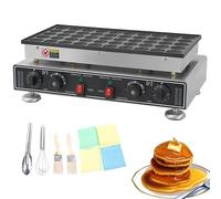 50 Hole Pancake Maker,Pancake Maker - Electric Nonstick Mini Pancakes Baker,Electric Maker Waffle Machine,50-300℃ Temp 5 min Time Control,Crepe Pan 50pcs Capacity