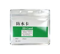 50 ID Sleeves Soft PVC Plastic ID Sleeves Extra Thick Highly Transparent Plastic Horizontal Card/Bus/Entrance Ticket Sleeves Small for Card Size 90*58mm