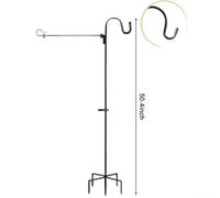50 Inch Flag Stand With Five Prongs Base, Supports 12 X 18 Inch Garden Flags And Additional Decorative Hanging Items Securely