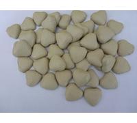 50 Ivory Foil Milk Chocolate Hearts