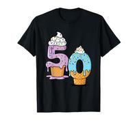 50 Jersey Uniform Drip, Funny Dripping Ice Cream Art, 50th T-Shirt