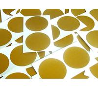 50 Labels, 50mm Diameter Round, Matt Gold, Colour Code Stickers, Self-Adhesive Sticky Coloured Dots