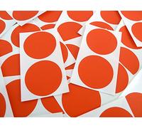 50 Labels, 50mm Diameter Round, Red, Colour Code Stickers, Self-Adhesive Sticky Coloured Dots