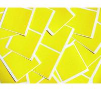 50 Labels, 51mm 2 inch Square, Yellow, Colour Code Stickers, Self-Adhesive Sticky Coloured Squares