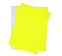 50 Labels in Neon Yellow, DIN A5 Large, Neon Paper Labels for Labelling and Sticking, Versatile Universal Stickers, dv1020