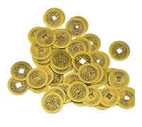 50 Large Brass Chinese I Ching Coins for Feng Shui (1.1"/27 mm) AA139