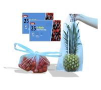 50 Large Food Freezer Bags with Tie Handles & Writable Panel, Extra Strong Food Storage Bag, Freezer Bags Large For Storing & Freezing, Sandwich Food Bags, Microwave Safe