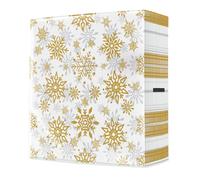 50 Large Napkins Festive Christmas Elegant Snowflakes Gold Silver Table Decoration Winter Birthday Christmas Party New Year's Eve White 40 x 40 cm