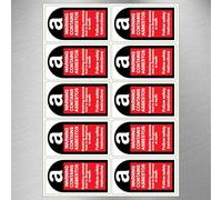 50 Large Warning Contains Asbestos 100MM x 56MM Safety Labels - (50 pack)
