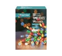 Timelights Battery Operated 5 m - 50 LED Fairy String Lights Indoor & Outdoor Use Multi Coloured