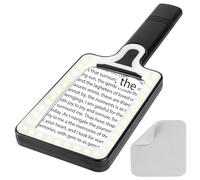 50 LED Magnifying Glass with Light 3X 10X Double Lens Handheld Illuminated Magnifier for Seniors Reading, Low Vision, Books, Macular Degeneration