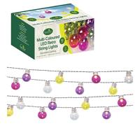 50 LED Multi-coloured Retro Christmas Lights Indoor Outdoor String Light Bulbs