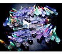 mysmartbuy 50 LED Multicolour Solar Powered Droplets - Colourful Waterproof Garden String Fairy Lights with 2 Modes & 4 Colours - 9m Cable mysmartbuy Multicolor