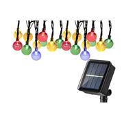 50 LED Outdoor Fairy String Lights Waterproof - 8 Modes Christmas Lights Outdoor Solar Powered for Garden Wedding Bedroom Yard Home Party 9.5m / 31ft - 50 Multi Coloured LED's