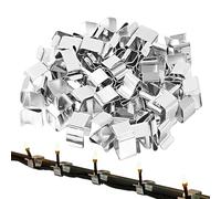50 Lights Gutter Clips, Gutter Hooks for Lights, Stainless Steel Lights Clips, Gutter Clips for Hanging Outdoor Lights(Only Clip)