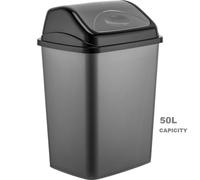 (50 Liter) MantraRaj Plastic Flip Top Waste Bin Removable Swing Lid Plastic Swing Top Bin Garbage Rubbish Kitchen Dustbins