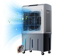 50 Litre Large Air Cooler Fan, Commercial Evaporative Cooler With Humidifier Function, 3 Speed Settings, Oscillating, 18 Hour Timer, Remote Control, Powerful Air Flow for Rooms up To 60m²