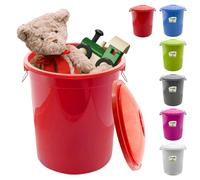 50 Litre Multi Purpose Plastic Bucket - Large Storage Drum Tub With Strong Metal Handles | Large Capacity, Organiser | Includes Lockable Lid - Strong, Durable & Long Lasting - 50L