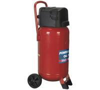 50 Litre Oil Free Belt Drive Air Compressor - 2hp Motor - Quick Release Coupling