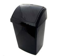 50 LITRE SWING TOP BIN /BLACK/ DUSTBIN / RUBBISH BIN / KITCHEN / HOME / BATHROOM
