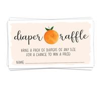 50 Little Cutie Diaper Raffle Tickets for Baby Shower - Invitation Inserts - Gender Neutral