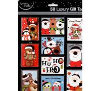 50 Luxury Christmas Xmas Gift Tags 10 Assorted Cute Designs