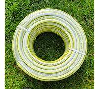 50 m / 164 ft Garden Hose Pipe - 1/2" Anti-Kink 4-Layer Reinforced Non-Toxic Phthalate-Free PVC Hosepipe - Heavy-Duty Outdoor Watering Tube for Garden, Lawn, Yellowhouse, Irrigation, Car Wash - Yellow