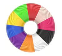 50 M 3D Pen Filament Refill PLA 1.75mm, 10 Colors 5 M Per Color, 3D Doodle Pens Supplies, 3D Pen Accessories Set Compatible with Most Intelligent 3D Pen 3D Printer for Kids