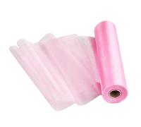 50 m x 30 cm Fabric Table Runner Tulle Roll Organza Transparent Roll of Organza Sheer Fabric Elegant Decorative Cloth for Wedding Chair Table Decoration DIY Crafts