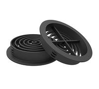 50 Manthorpe Black Plastic 70mm Round Soffit Air Vents