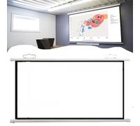 50" Manual Projector Screen Wrinkle-Free Movie Screen 4:3/16:9 Retractable Widescreen Drop Down Public Display Screen(4:3,50inch)