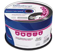 50 Mediarange Black Bottom Vinyl CD-R blank discs CD Printable 52x 700MB MR226