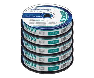 50 MediaRange Dual Layer DVD+R Double DL 8x Full Face Printable Blank disc MR468