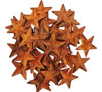 50 Metal Star Wall Decor Rustic Mini Ornament Rusty Stars for Crafts, Tiny Texas Vintage Stars Craft Accent,Primitive Retro Patriotic Star for Western Country Farmhouse Wreath Home Décor