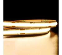 50 Meter LED Strip Drum - 8mm Seamless COB 24V IP20 Dotless - LED Strip for DIY/Professional Installations - 10W Per Metre - Energy-Efficient Strip Light (Warm White)