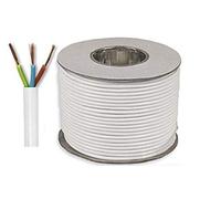 50 Meter Reel/ Drum White 1.5mm 15 Amp 3093Y 3 Core Heat Resistant Flexible Cable