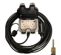 50 METRE ARMOURED CABLE OUTDOOR EXTENSION LEAD, WEATHERPROOF GARDEN POWER, WATERPROOF EXTENSION LEAD 240V HEAVY DUTY 50MTR HEAVY DUTY IP66 RATED (GREY OUTDOOR SOCKET)