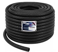 50 Metre Non-Split Corrugated Cable Conduit Ducting 20mm External 14mm Internal Diameter Hose Pipe Channel for TV Coax Electric Wire Car Loom Fish Pond Low Voltage Power Socket Lead Marine Burial 50m