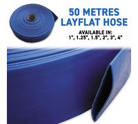 50 Metres PVC Flexible Flat Hose, AGRO-FLAT, 2 Bar, Lay Flat Pipe, Bradas