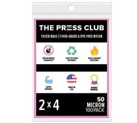 50 Micron | Premium Nylon Tea Filter Bags | 2" x 4" | 100 Pack