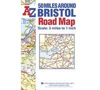50 MILES AROUND BRISTOL A-Z ROAD MAP [New 24th edition]